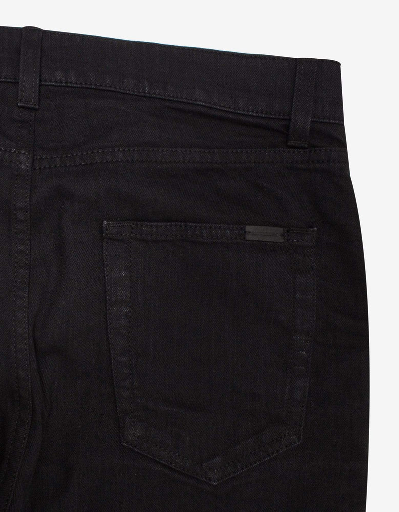 Saint Laurent Saint Laurent Black Skinny Jeans with Silver Coating