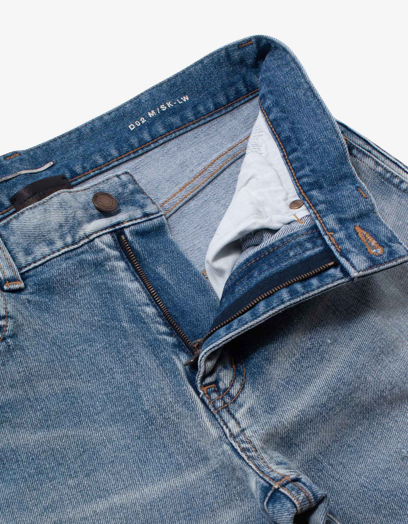 Saint Laurent Saint Laurent Santa Monica Blue Distressed Skinny Jeans