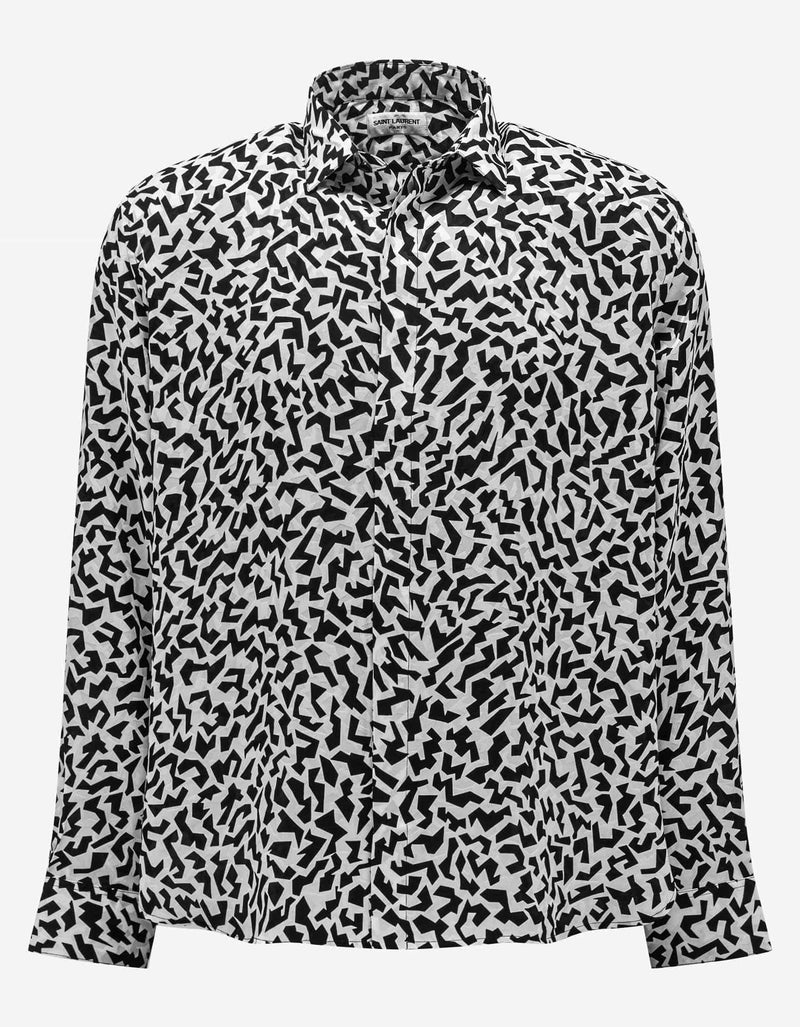 Saint Laurent Sparkle Print Silk Shirt