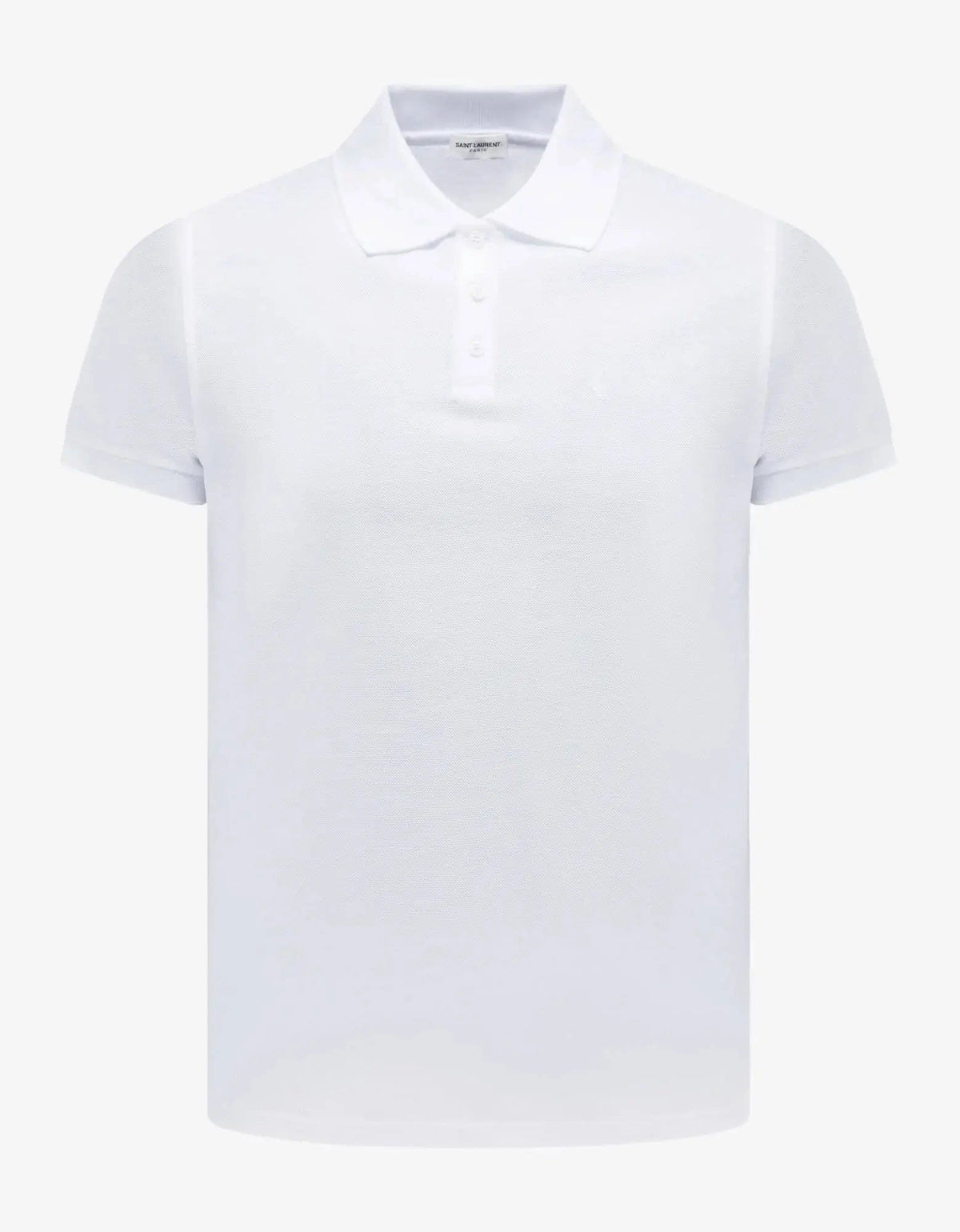 Saint Laurent White Monogram Polo T-Shirt