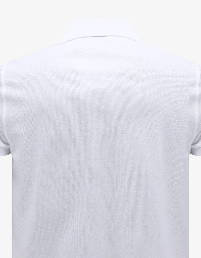 Saint Laurent White Monogram Polo T-Shirt