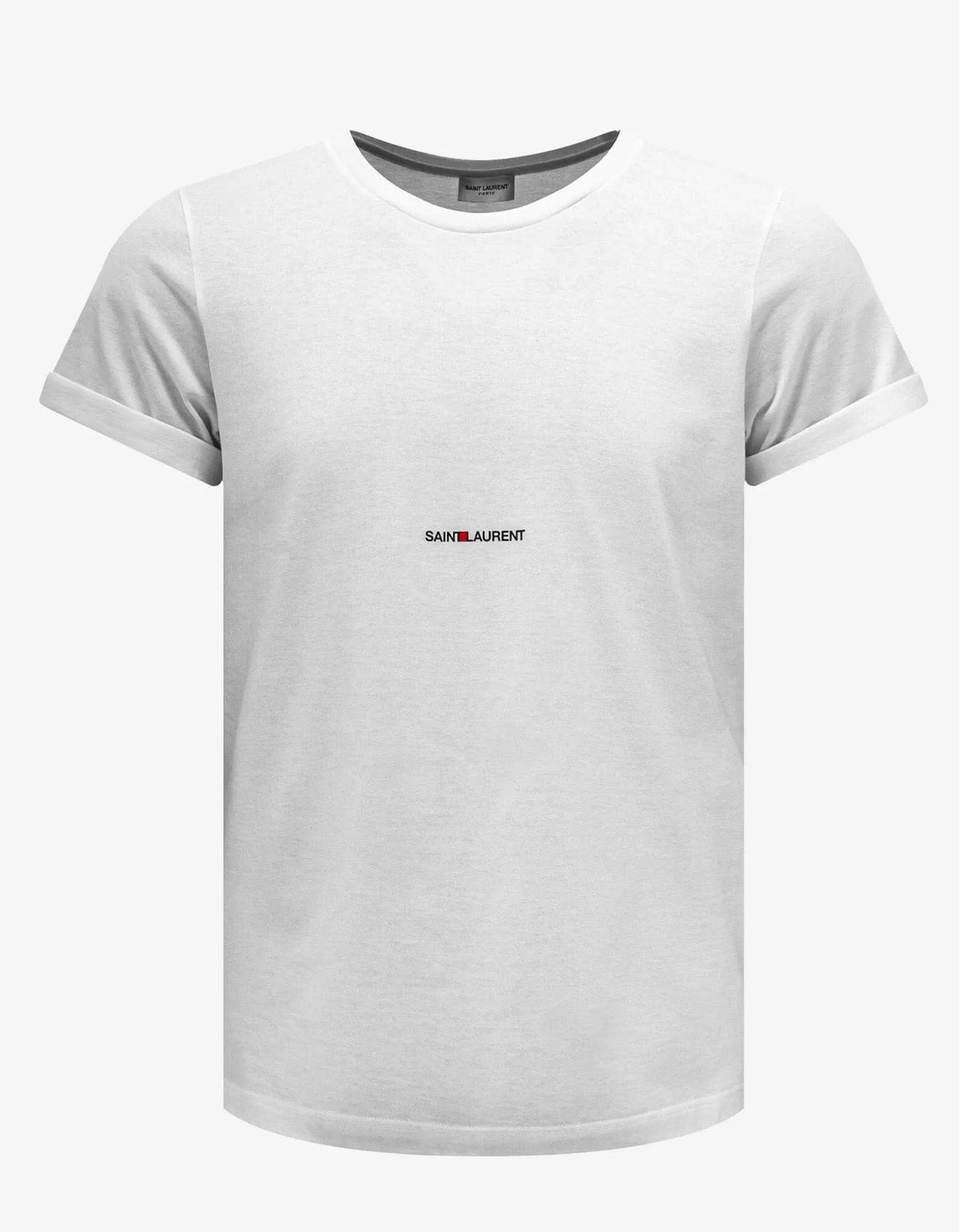 Saint Laurent White Rive Gauche Logo T-Shirt – Zoo Fashions Saint Laurent White Rive Gauche Logo T-Shirt – Zoo Fashions