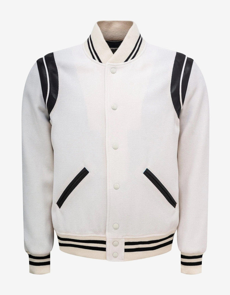 Saint Laurent White Wool Teddy Jacket