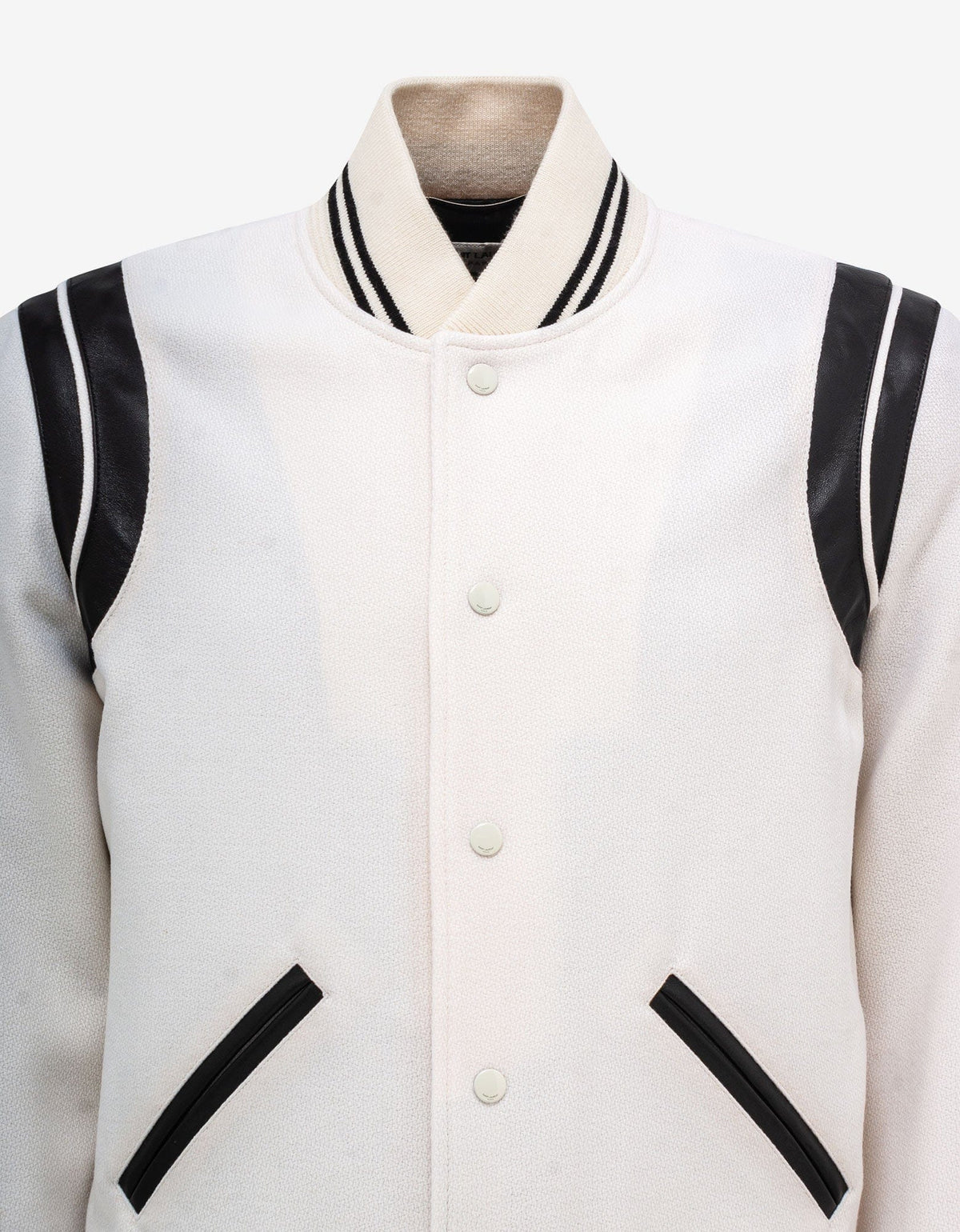Saint Laurent White Wool Teddy Jacket