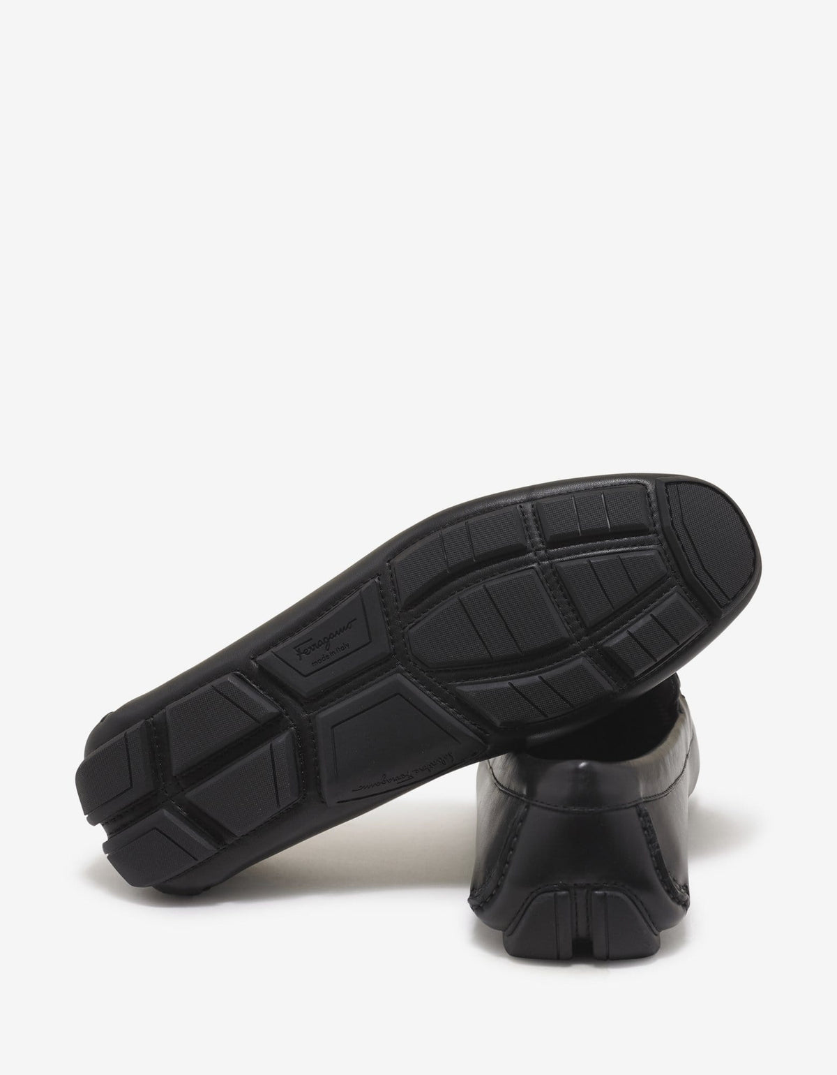 Salvatore Ferragamo Salvatore Ferragamo Black Parigi Basket Weave Driving Shoes