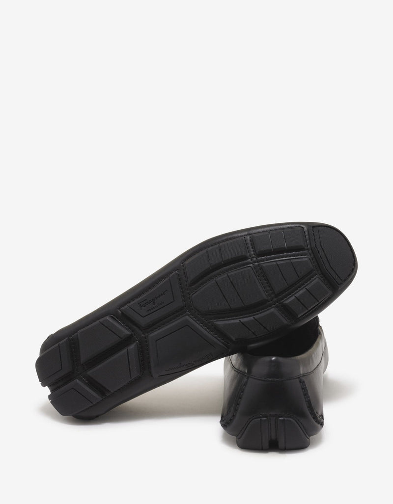 Salvatore Ferragamo Salvatore Ferragamo Black Parigi Basket Weave Driving Shoes