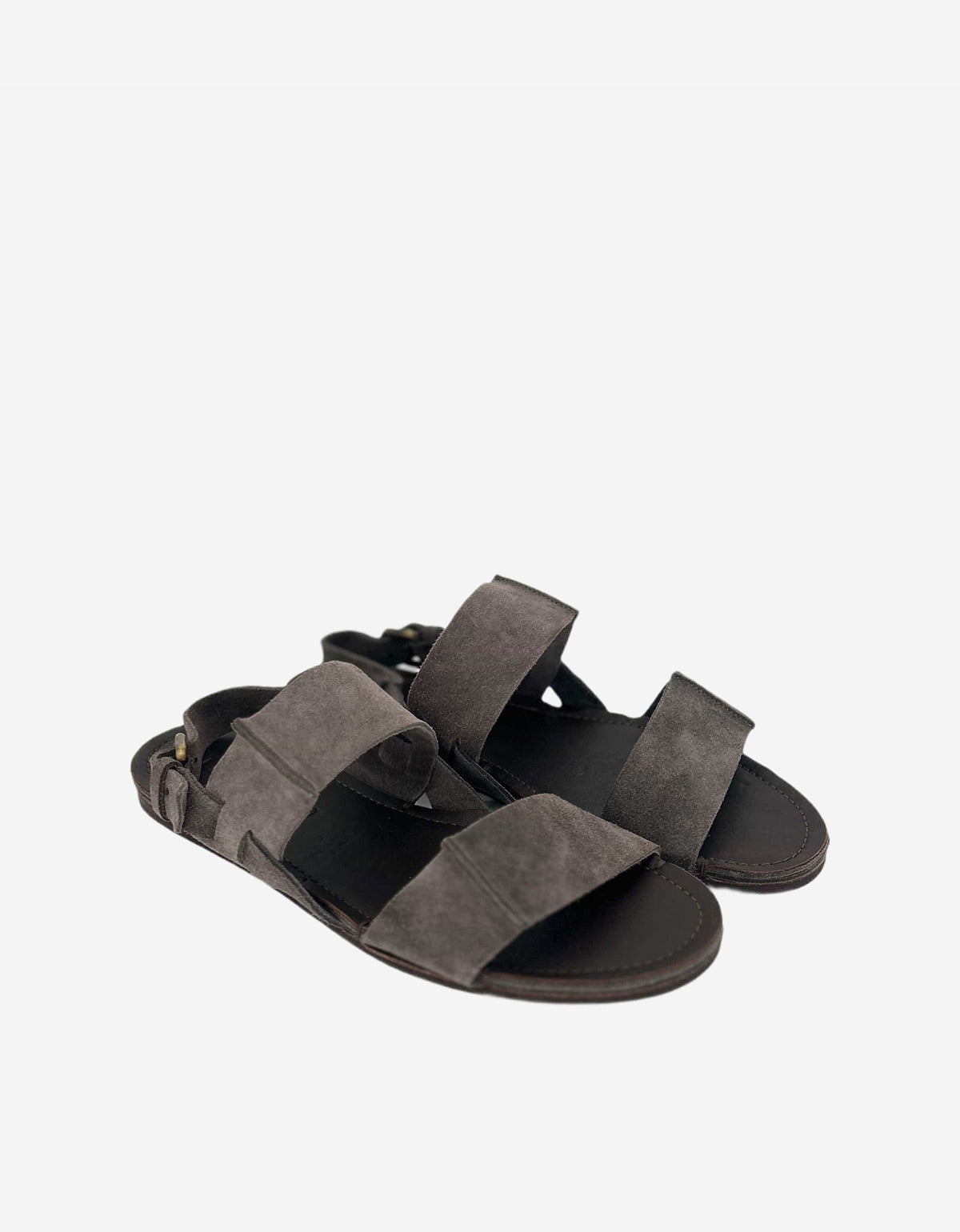 Lanvin Grey Suede Roman Sandal AM5PSMFVVL5A1 11 GRIS