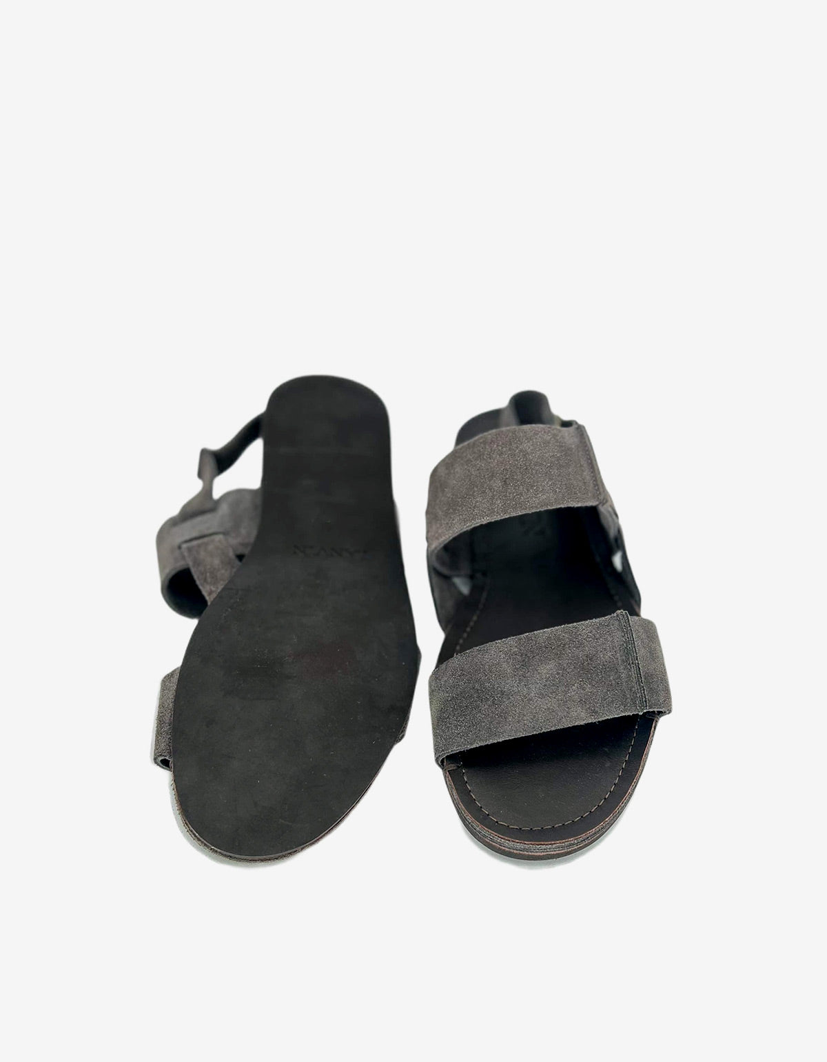 Lanvin Grey Suede Roman Sandal AM5PSMFVVL5A1 11 GRIS