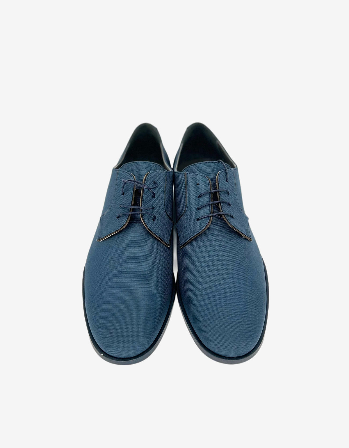 Lanvin Blue Nylon Weave Derby Shoes AM5BEDERENP8A 22 BLUE