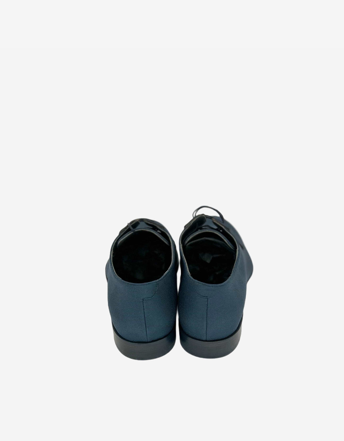 Lanvin Blue Nylon Weave Derby Shoes AM5BEDERENP8A 22 BLUE
