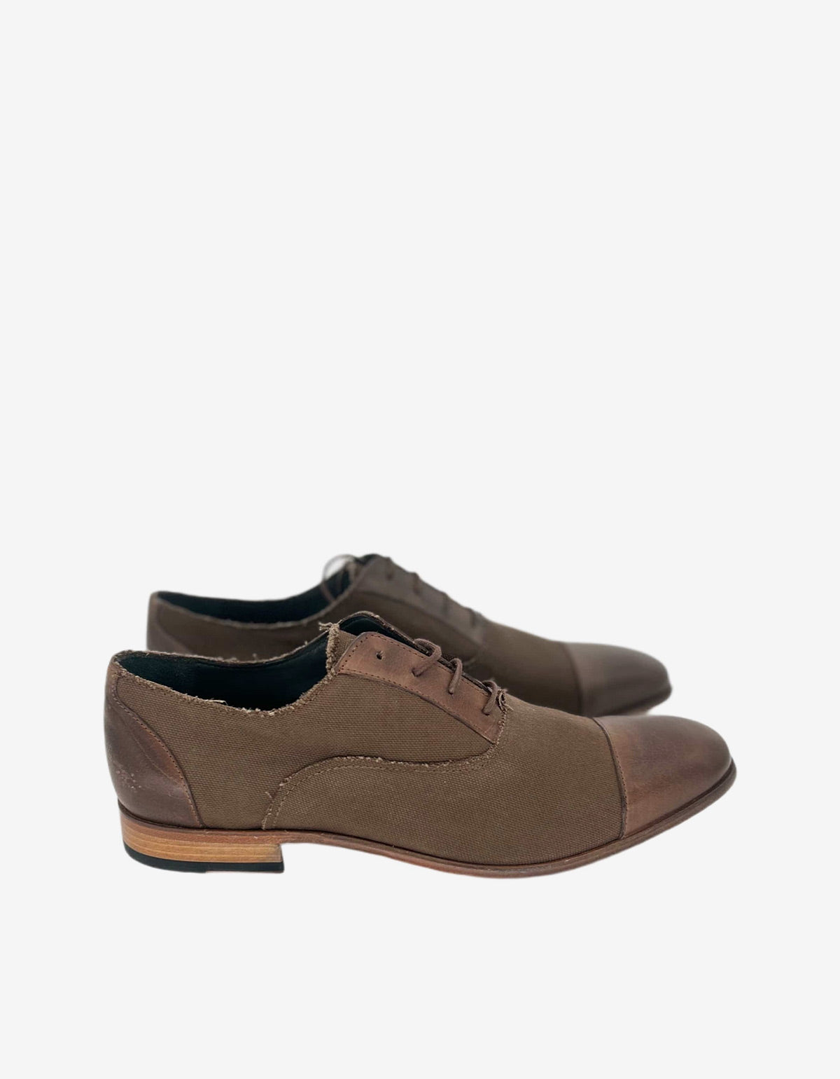 Lanvin Brown Bi-Fabric Oxford Shoes AM5FCRCCLA5A1 60 MARRON