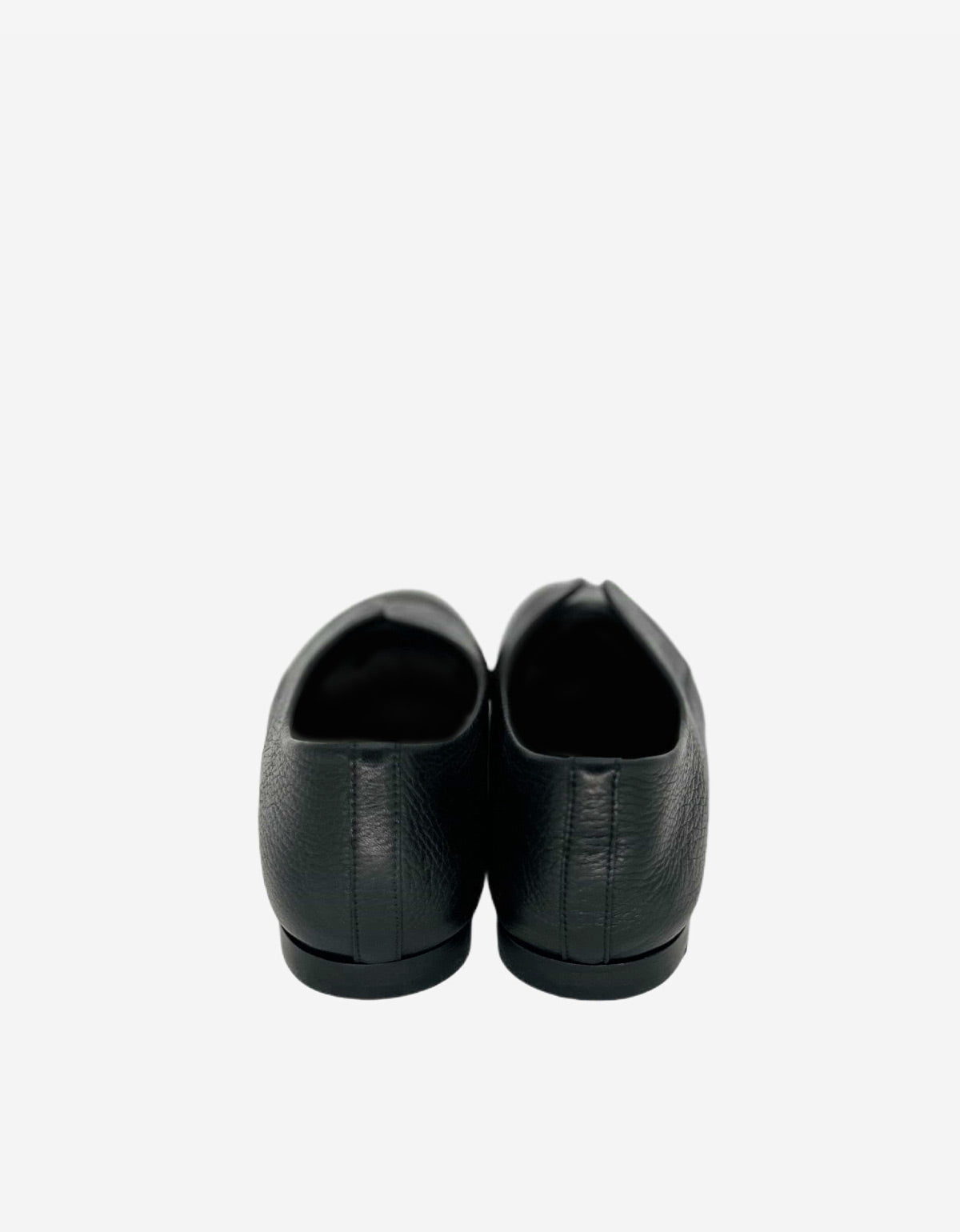 Lanvin Black Grain Leather Slip On Shoes AM5LC3A012 10 NERO
