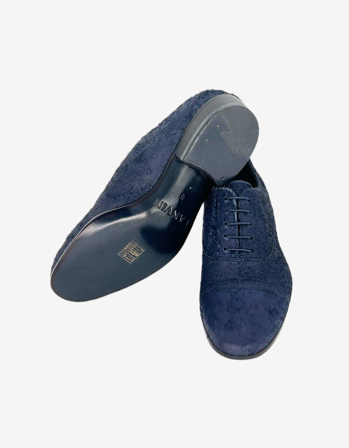 Lanvin Blue Distressed Leather Oxford Shoe AM5WMRESPO6A1 20