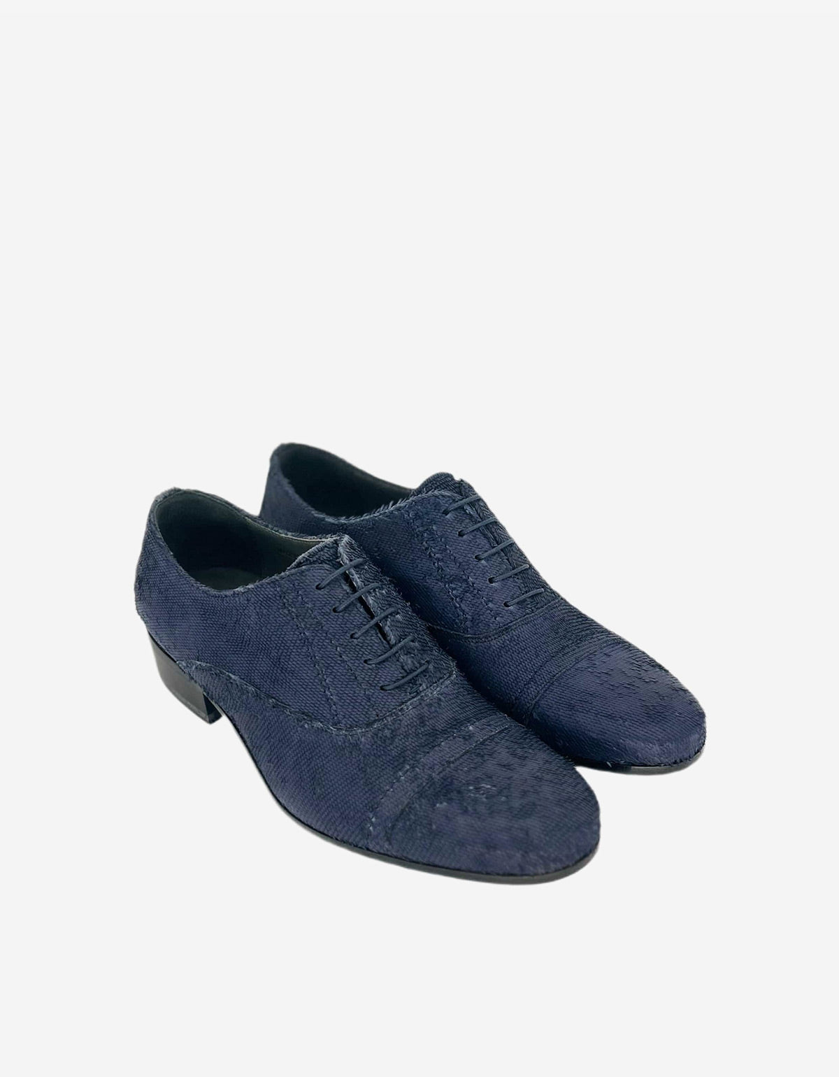 Lanvin Blue Distressed Leather Oxford Shoe AM5WMRESPO6A1 20