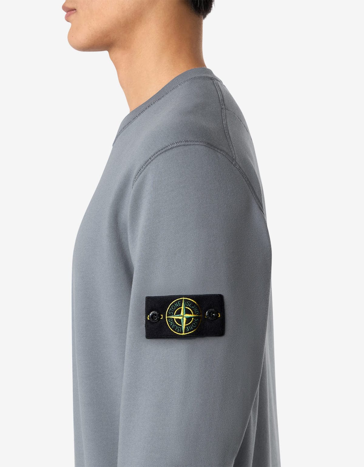 Stone Island Avio Blue Sweatshirt | Organic Cotton Fleece | Zoo