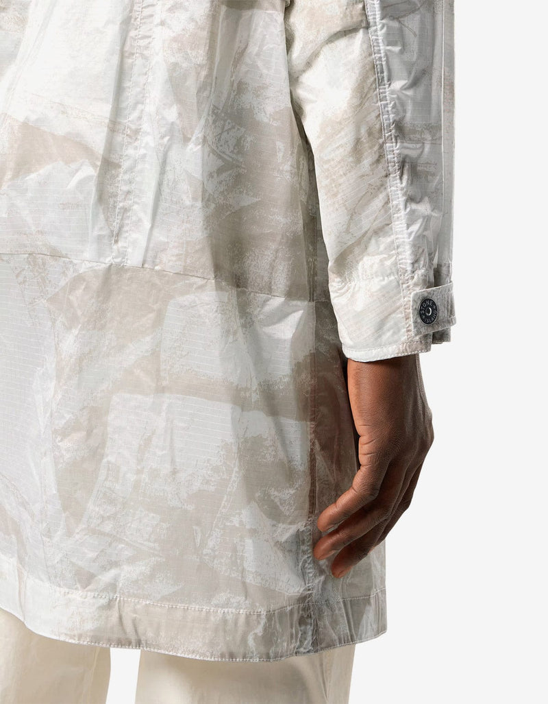 Stone Island Beige UV-Reactive Scan Camo Parka