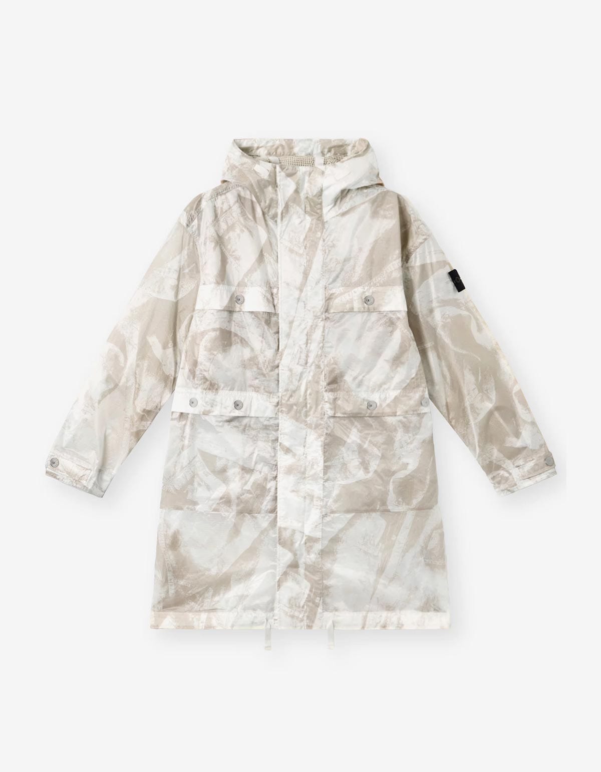 Stone Island Beige UV-Reactive Scan Camo Parka