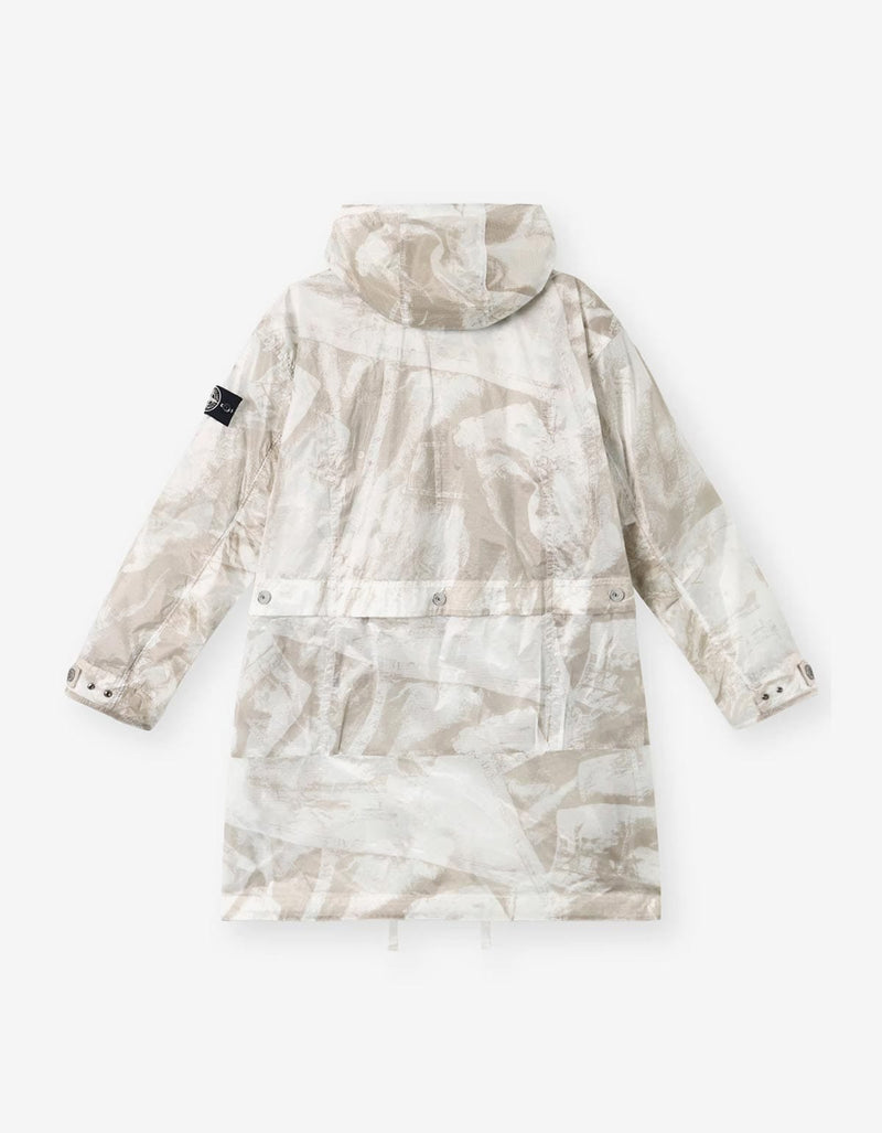 Stone Island Beige UV-Reactive Scan Camo Parka
