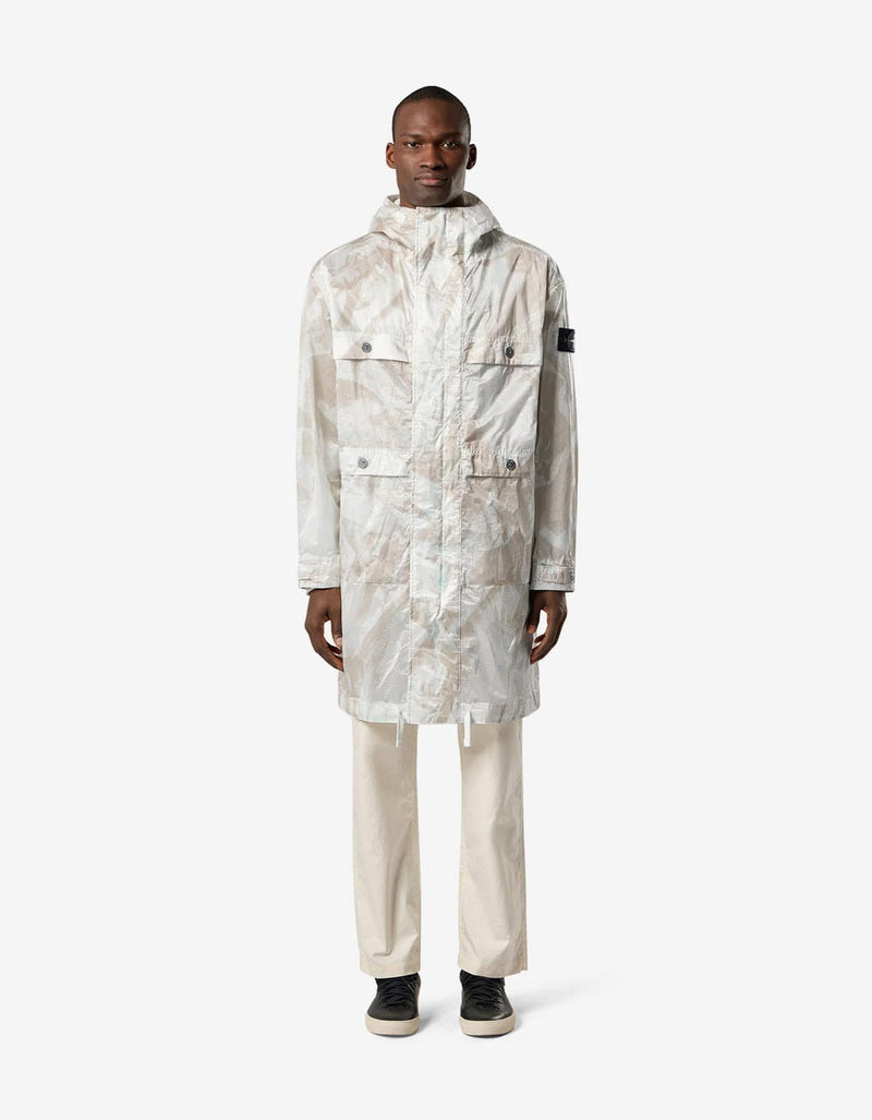 Stone Island Beige UV-Reactive Scan Camo Parka