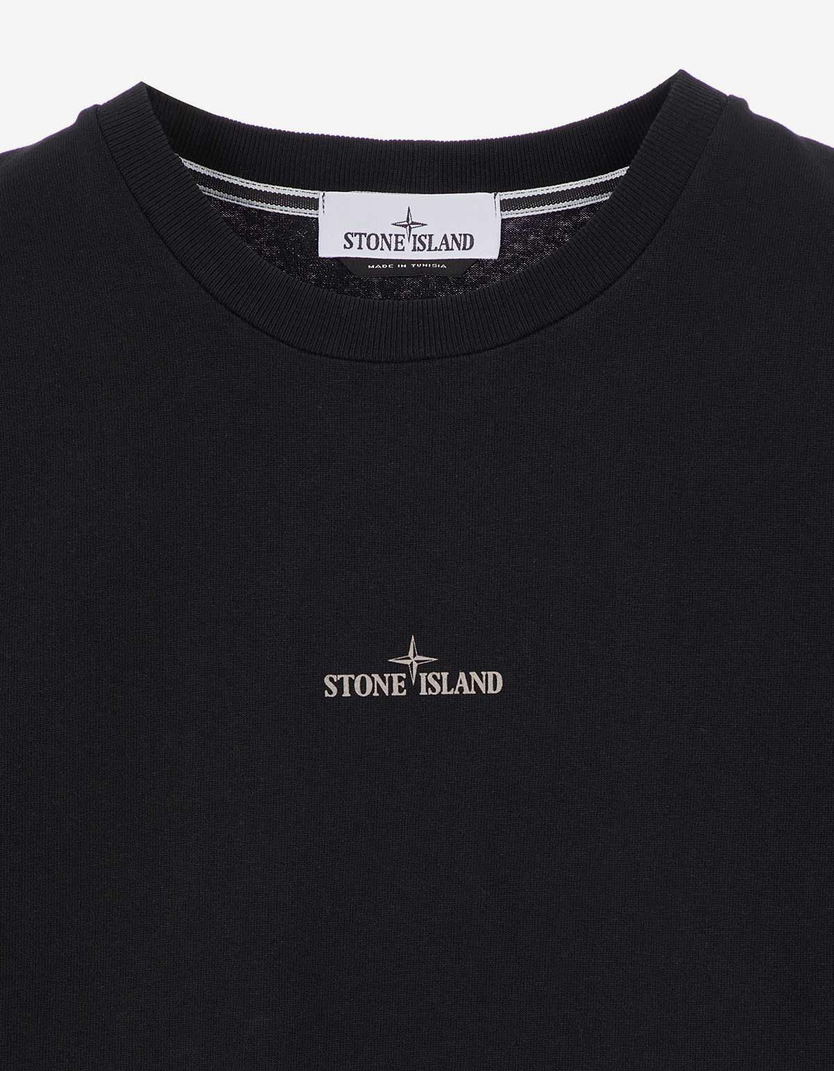 Stone Island Black 'Camo One' Print T-Shirt
