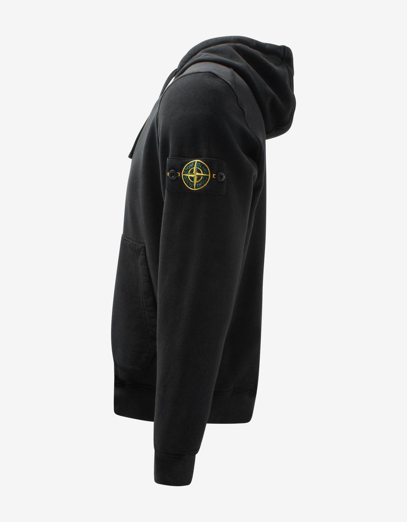 Stone Island Black Compass Badge Hoodie