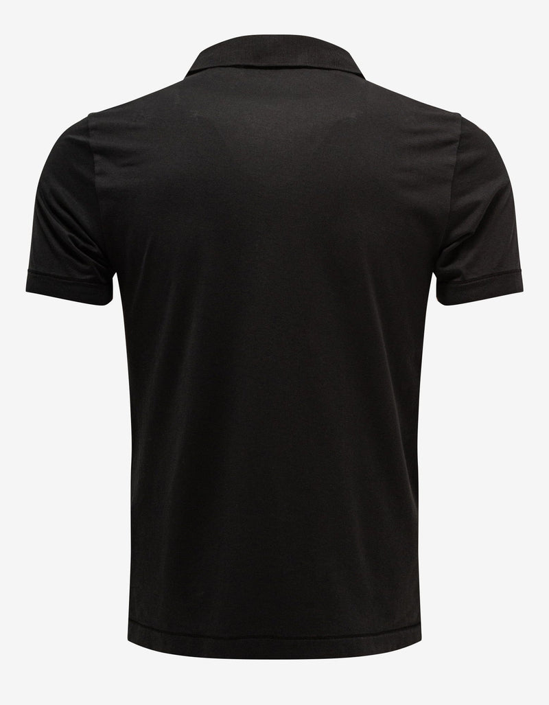 Stone Island Black Compass Logo Polo T-Shirt