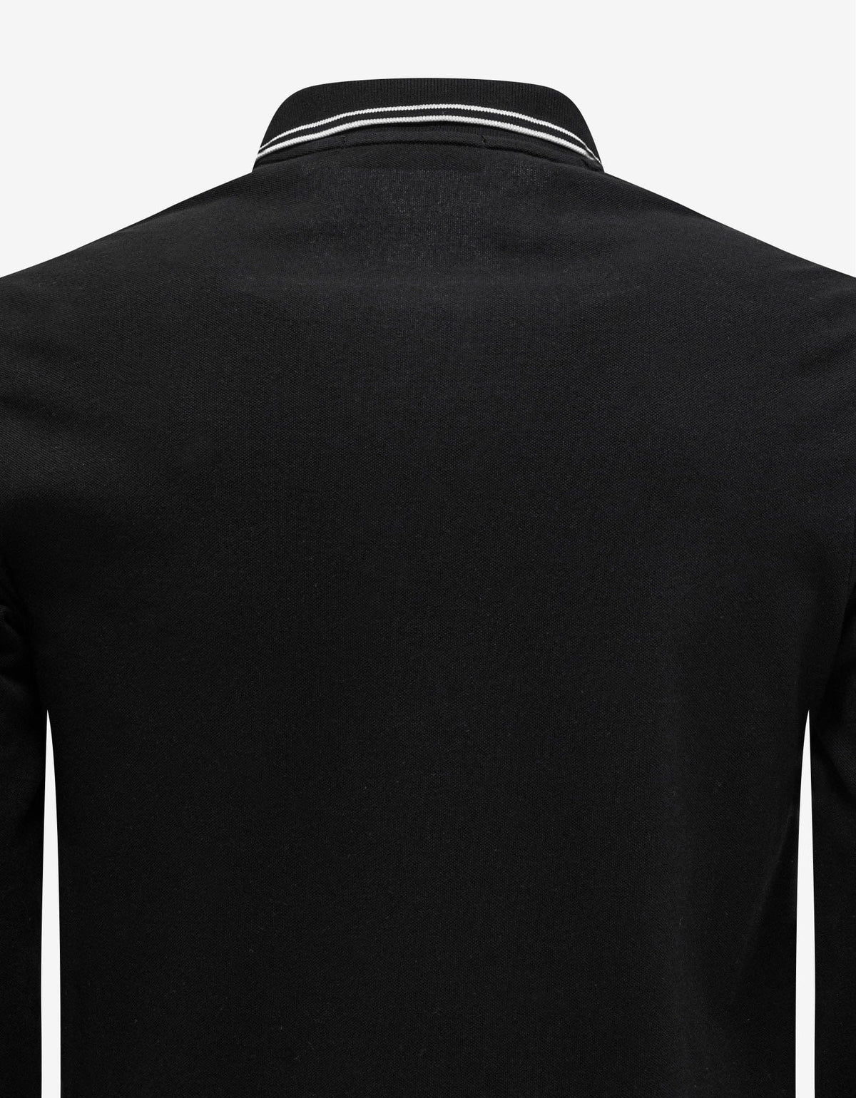 Stone Island Black Compass Patch Long Sleeve Polo T-Shirt