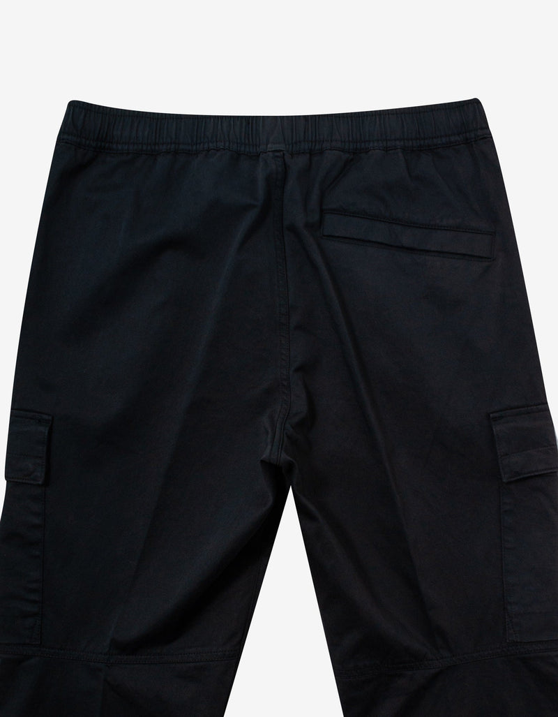 Stone Island Black Garment Dyed Cargo Trousers