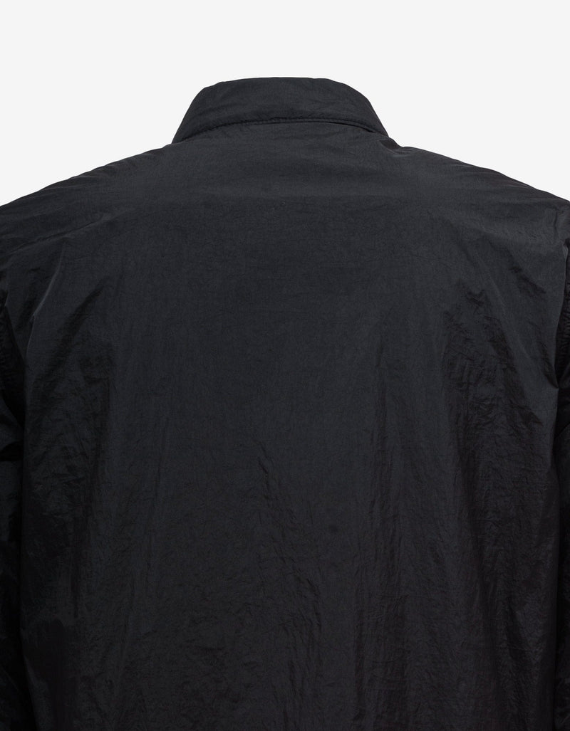 Stone Island Black Garment Dyed Nylon Overshirt