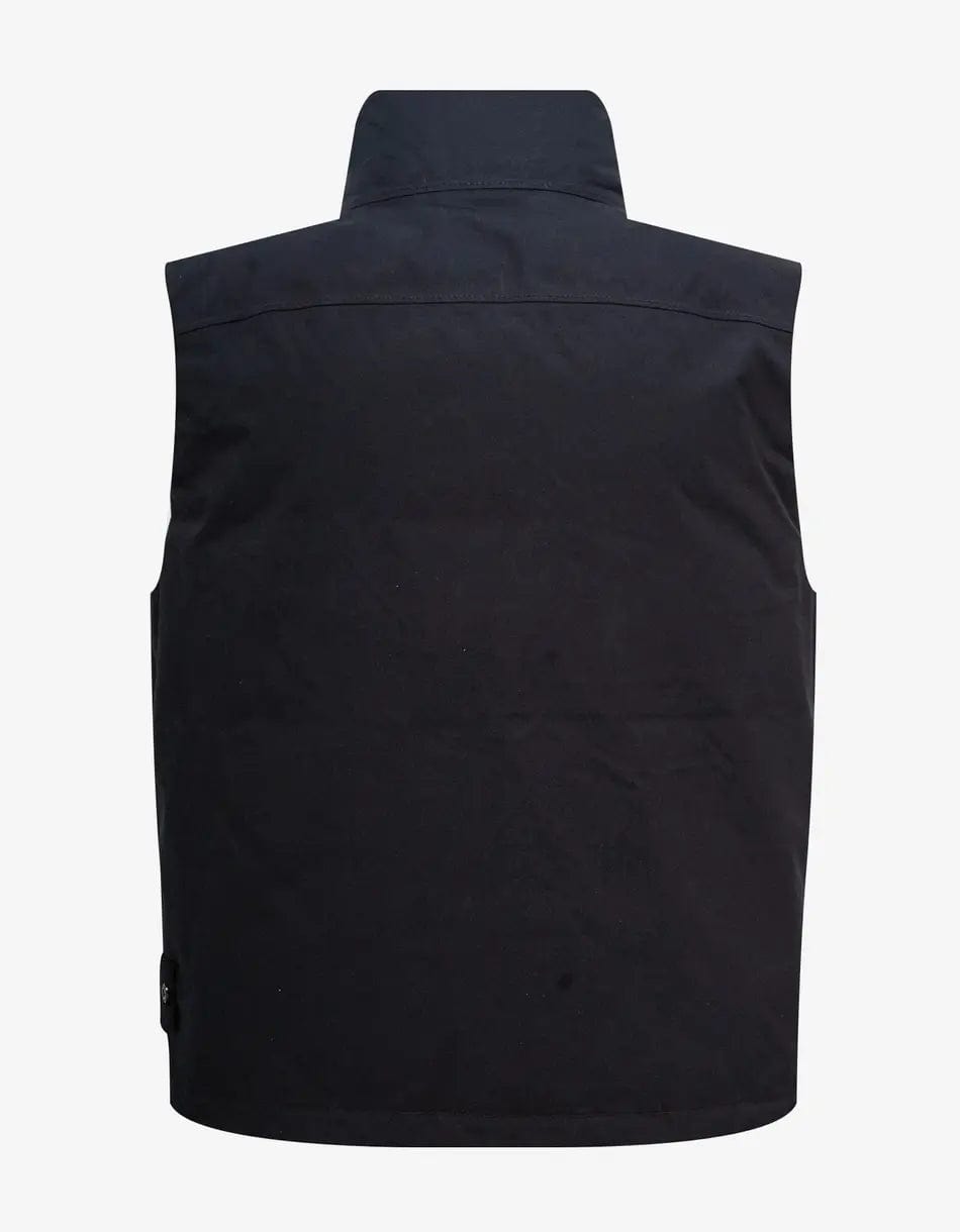 Black stone island body warmer on sale