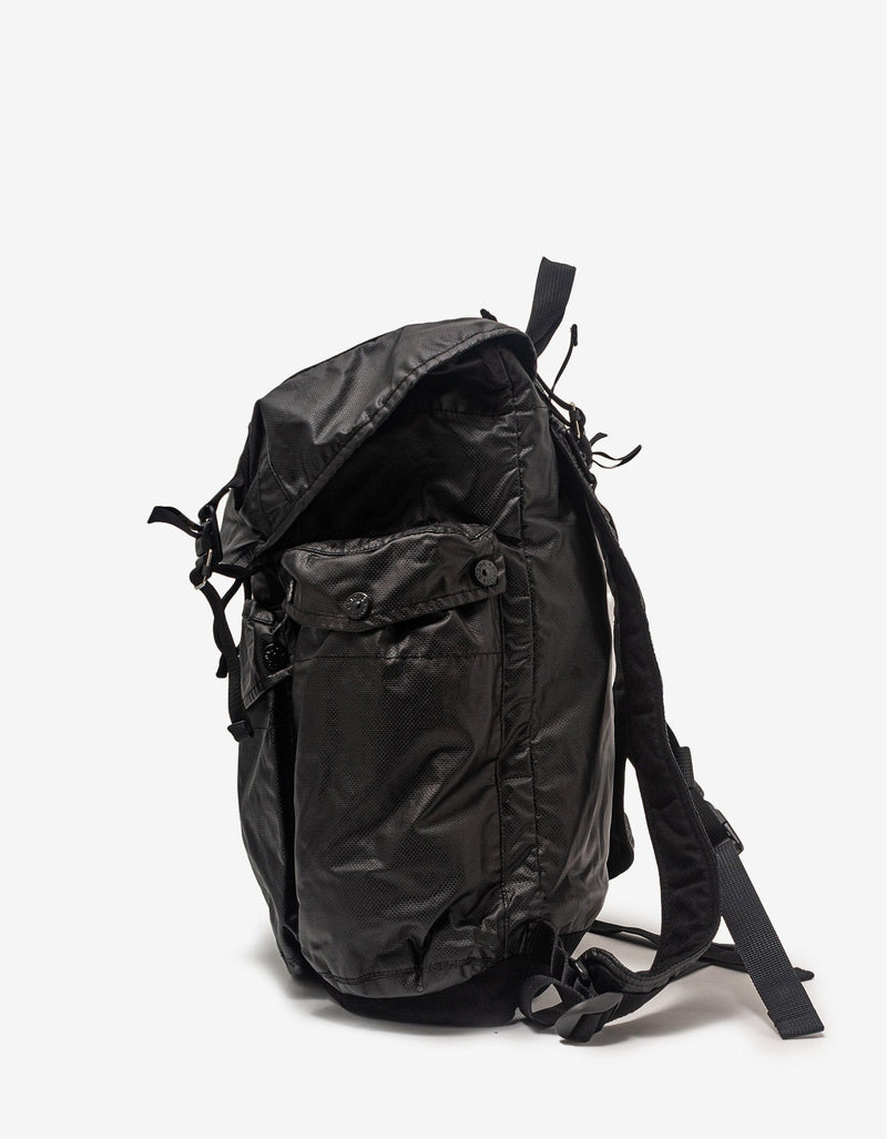 Stone Island Black Mussola Gommata-TC Backpack
