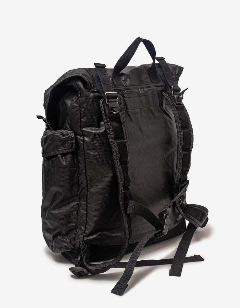 Stone Island Black Mussola Gommata-TC Backpack