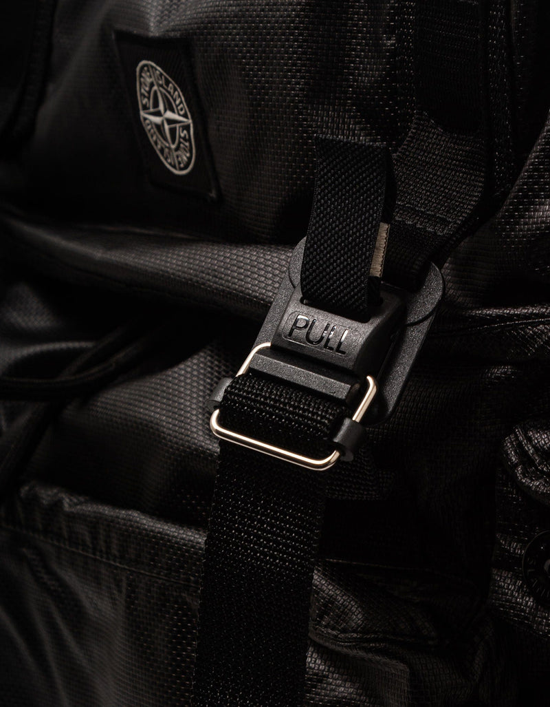 Stone Island Black Mussola Gommata-TC Backpack