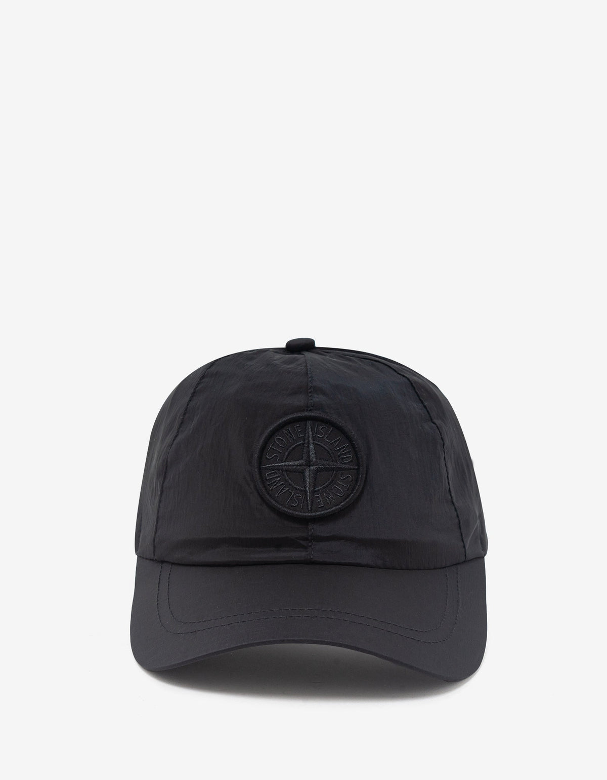 Stone Island Black Nylon Metal Cap