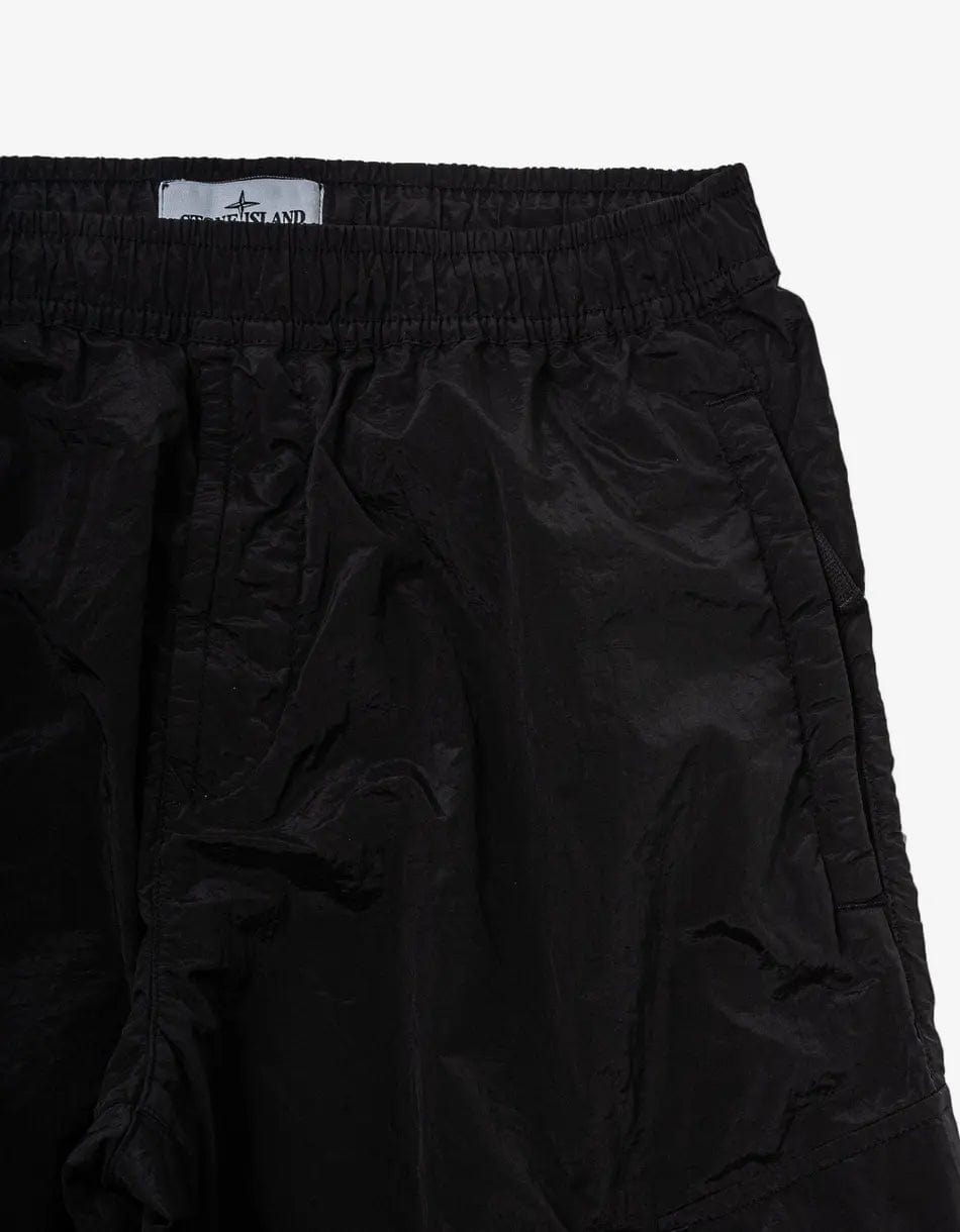 Stone Island Black Nylon Metal Cargo Trousers
