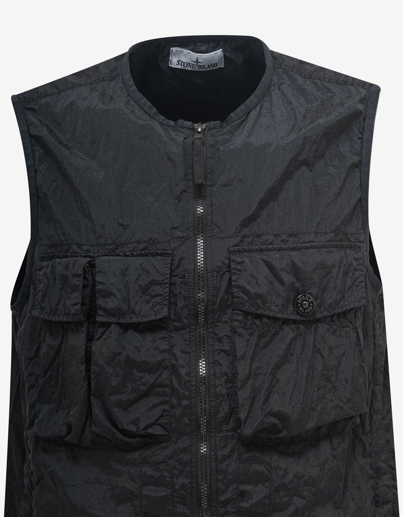 Stone Island Black Nylon Metal Gilet