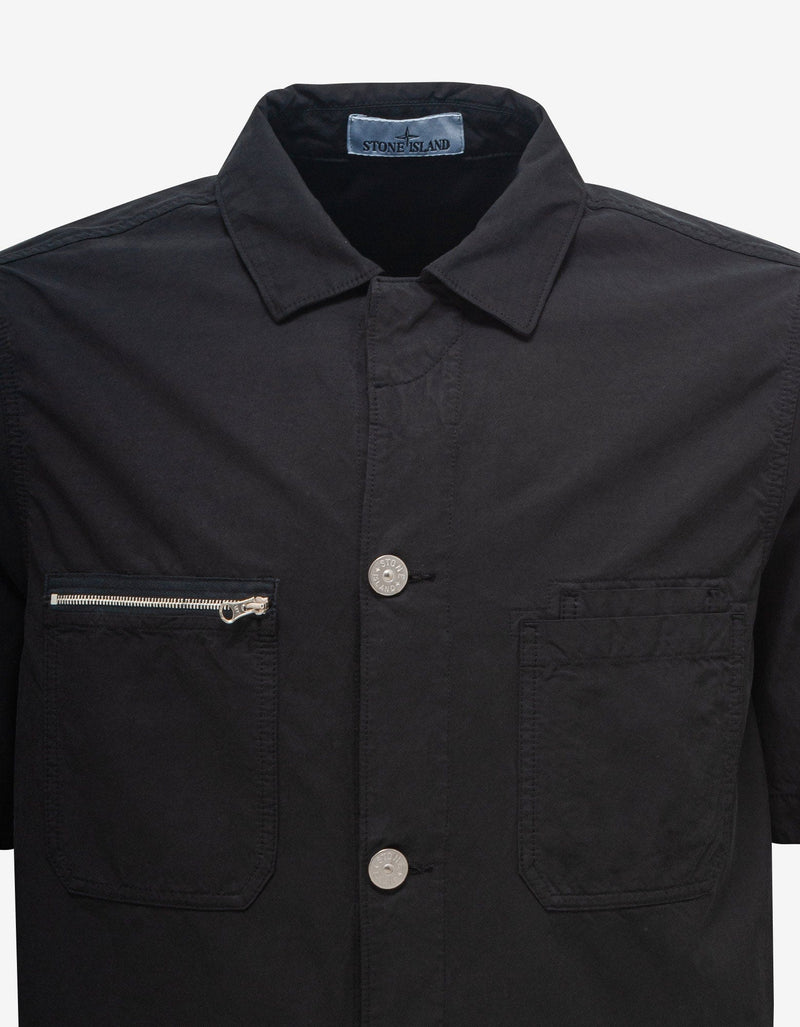 Stone Island Black Short Sleeve Overshirt