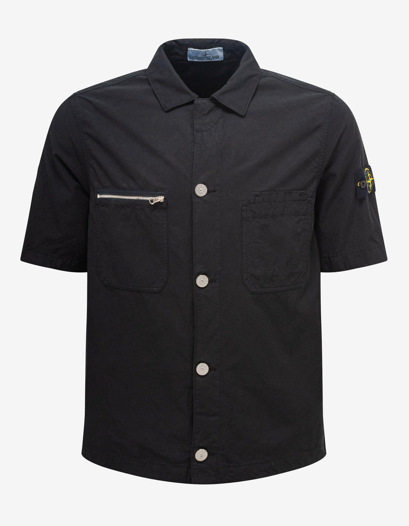 Stone Island Black Short Sleeve Overshirt