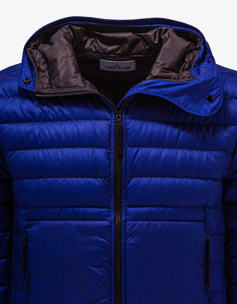 Stone Island Blue Bio-Based Ripstop Nylon Down Jacket