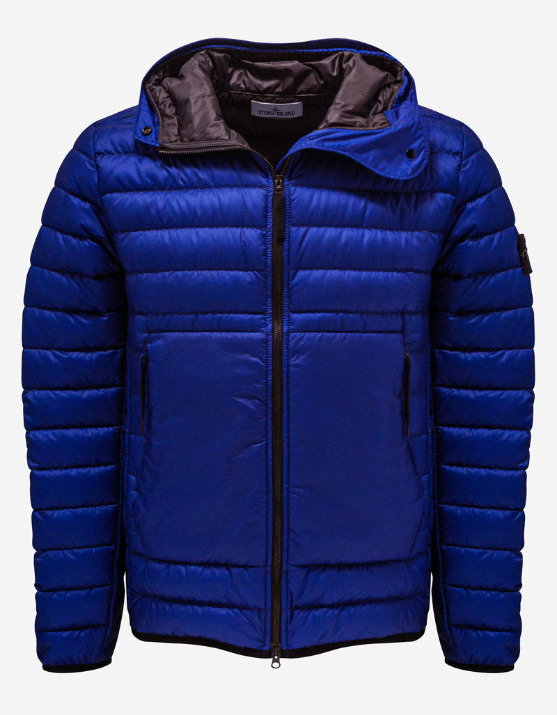 Stone Island Blue Bio-Based Ripstop Nylon Down Jacket