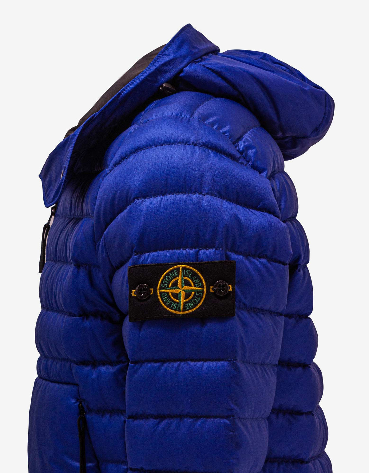 Stone Island Blue Bio-Based Ripstop Nylon Down Jacket