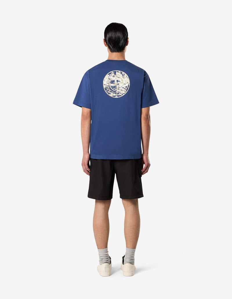 Stone Island Blue Compass Camo Print T-Shirt