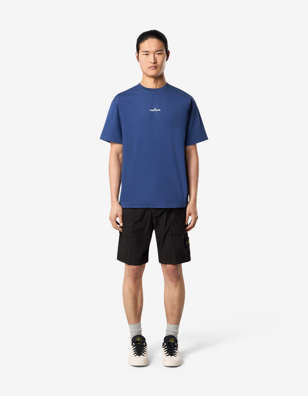 Stone Island Blue Compass Camo Print T-Shirt