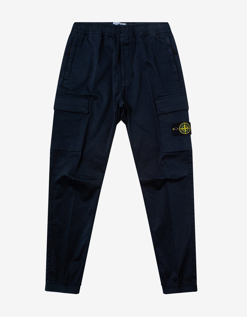 Stone Island Blue Garment Dyed Cargo Trousers