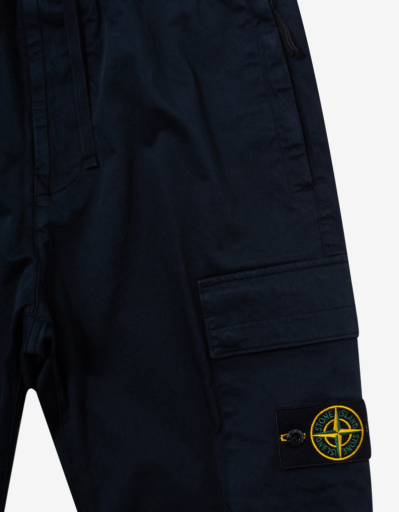 Stone Island Blue Garment Dyed Cargo Trousers