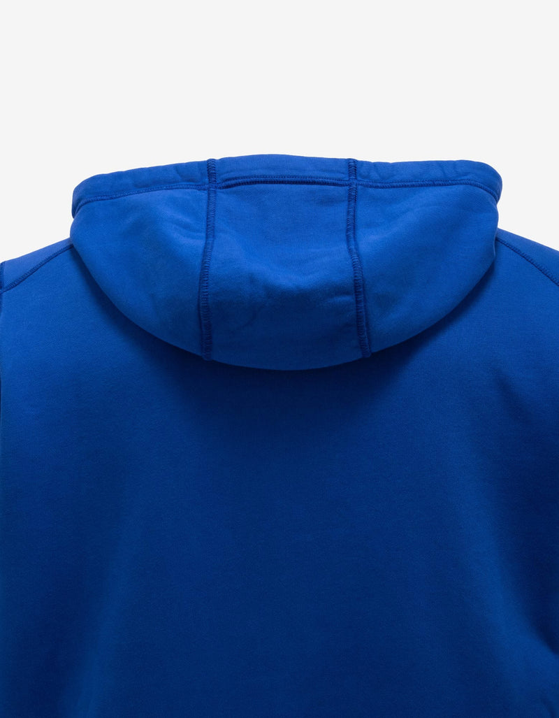 Stone Island Blue Garment Dyed Zip Hoodie