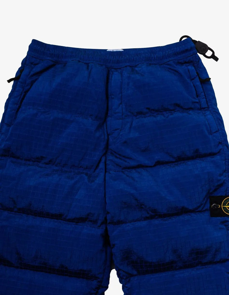 Stone Island Blue Macro Ripstop Down Trousers