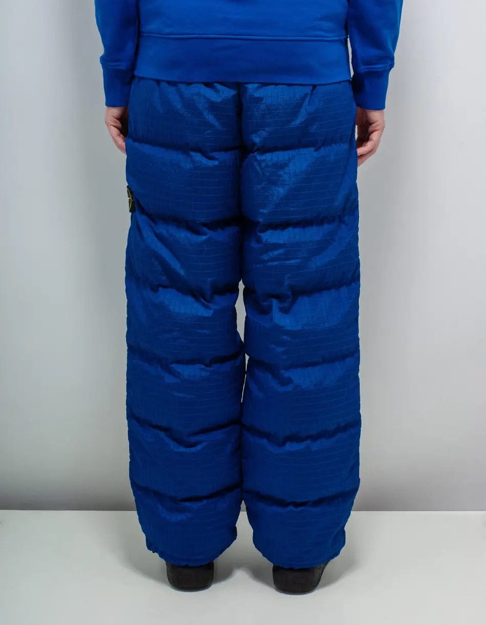 Stone Island Blue Macro Ripstop Down Trousers