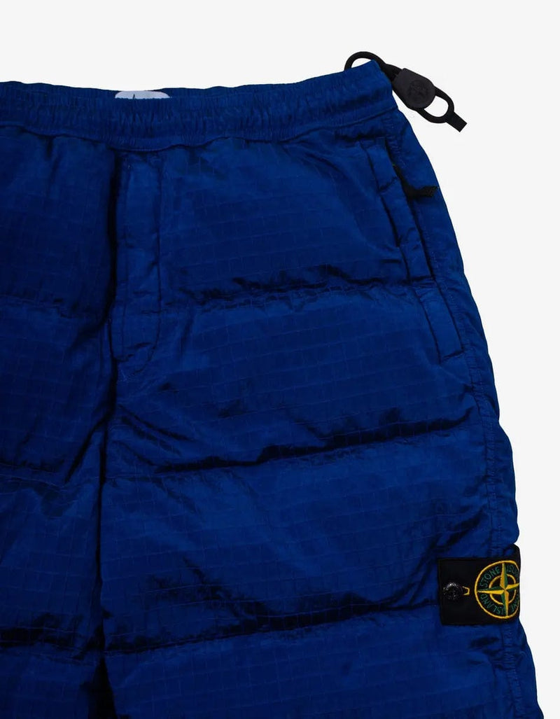 Stone Island Blue Macro Ripstop Down Trousers