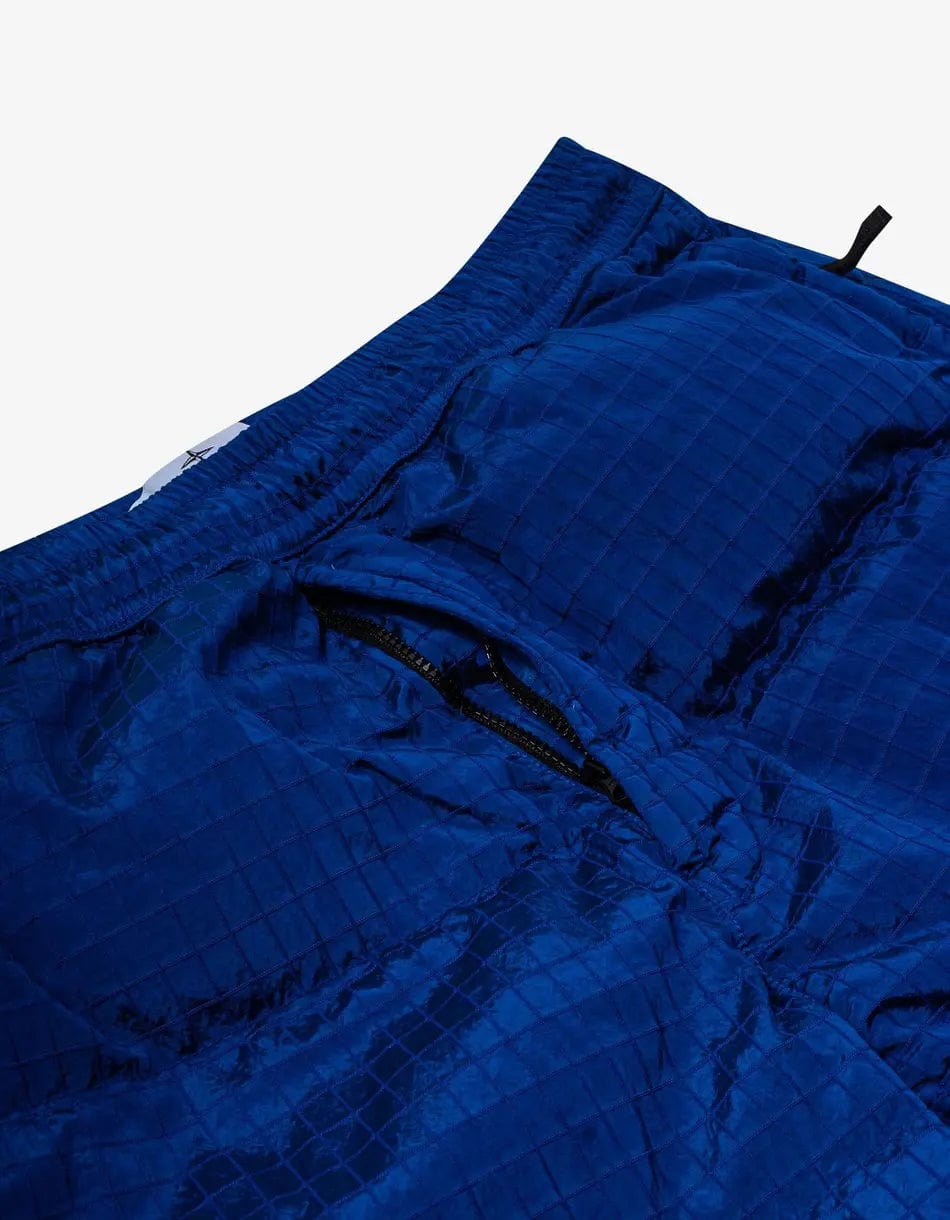Stone Island Blue Macro Ripstop Down Trousers